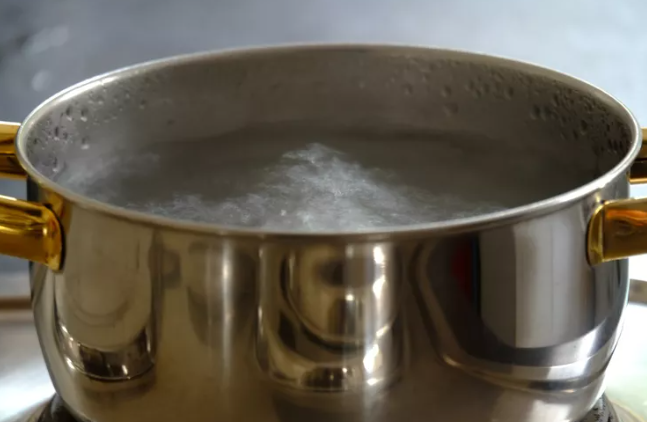 Bring the water to just below boiling